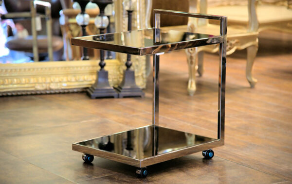 Tea Trolley  Black & Silver