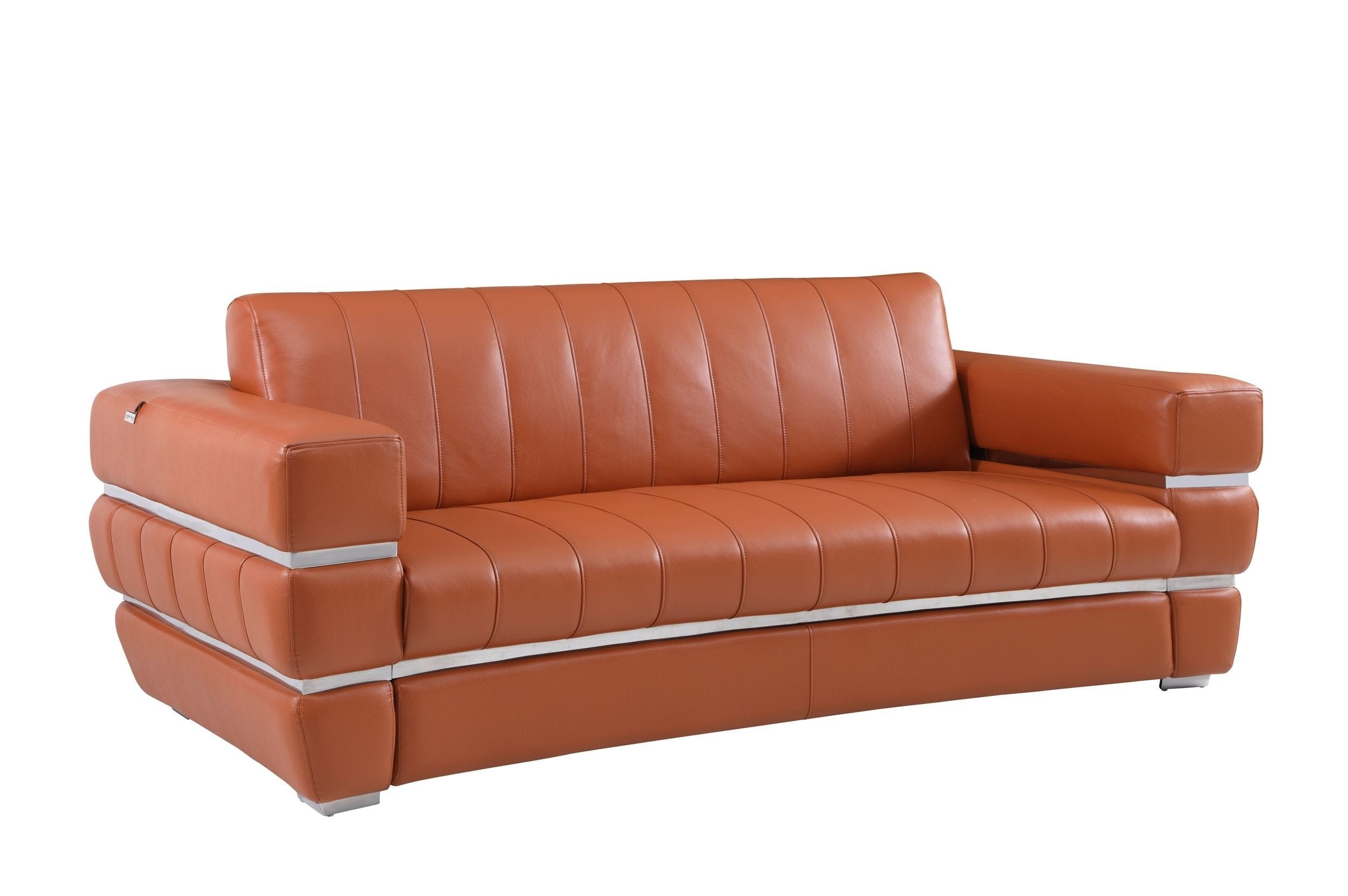 904 – Camel Italian Leather Sofa