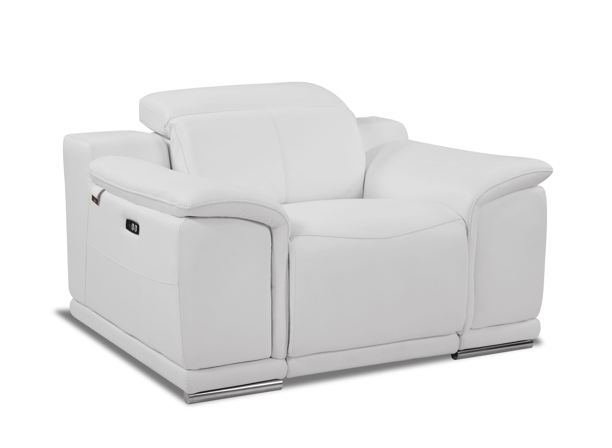 9762- Divianitalia White Power Reclining Chair