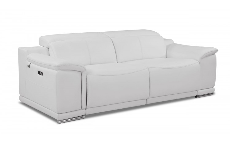 9762- Divianitalia White Power Reclining Sofa