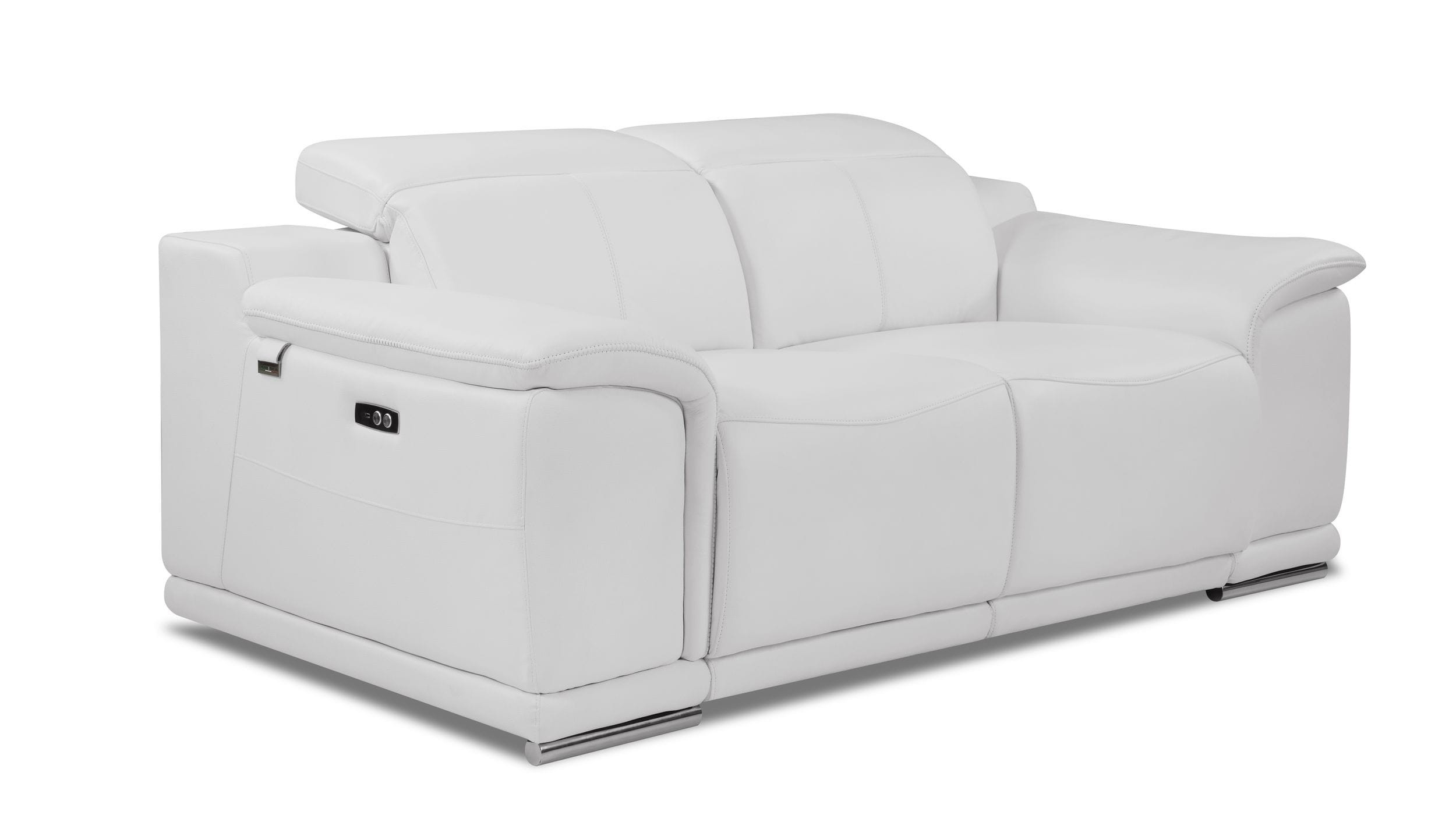 9762- Divianitalia White Power Reclining Loveseat